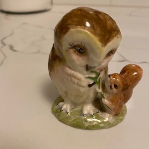Beatrix Potter’s Old Mr. Brown owl & squirrel